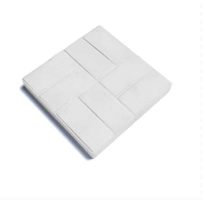 Квадратная тротуарная плитка 400х400х50 паркет Белый