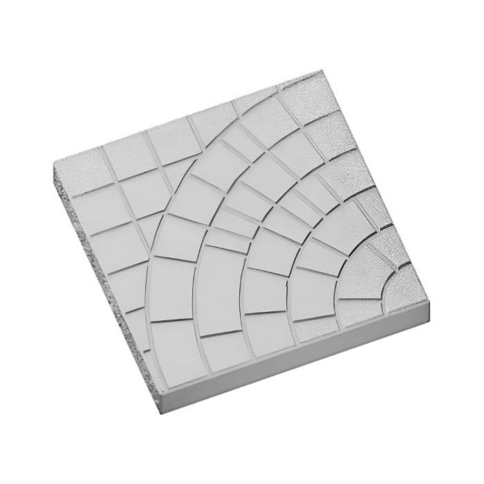 Квадратная тротуарная плитка 500х500х40 солнышко Белый